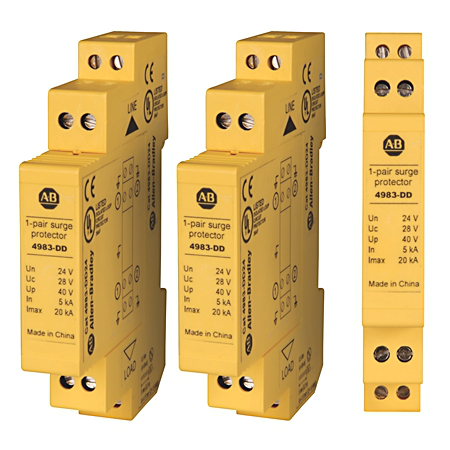 4983-DD24 - 4983 Surge and Filter Protection, Din Rail Mount, Dataline UL 497B, 24V DC, None, No Pole Configuration