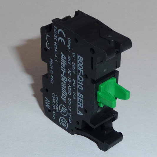 800F-MQ10 - Montaje con pestillo metálico, 1 contacto NA, 0 contactos NC, estándar