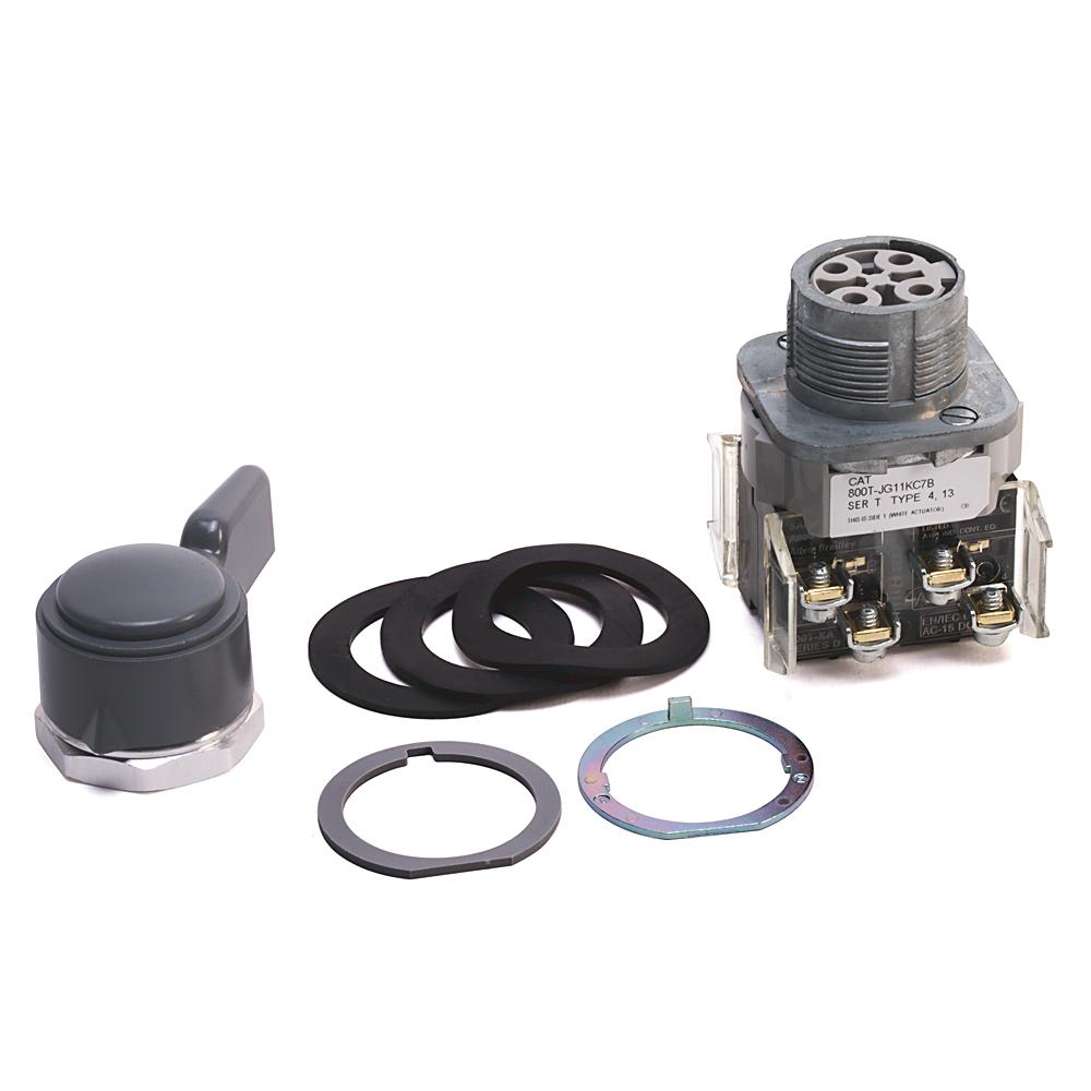 800T-JG11KC7B - 800T 3 Position, Knob/Wing Lever,, Gray, Metal Wing Lever Maint., Cam and Contact Blocks, 3 Position