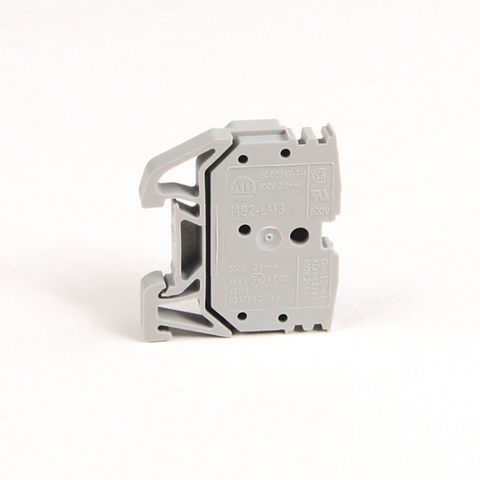 1492-LM3-B - Spring Clamp Terminal Block,Mini rail mount, Feed-Through Block,2.5 mm (# 22 AWG - # 14 AWG),Standard Feedthrough,Blue