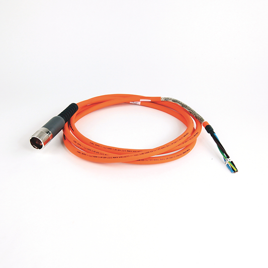 2090-CPWM7DF-12AA03 - SpeedTEC Cable, Motor Power Only, SpeedTec DIN Connector, Drive-end, Flying-lead, 12 AWG, Standard (Non-Flex), 3 Meters