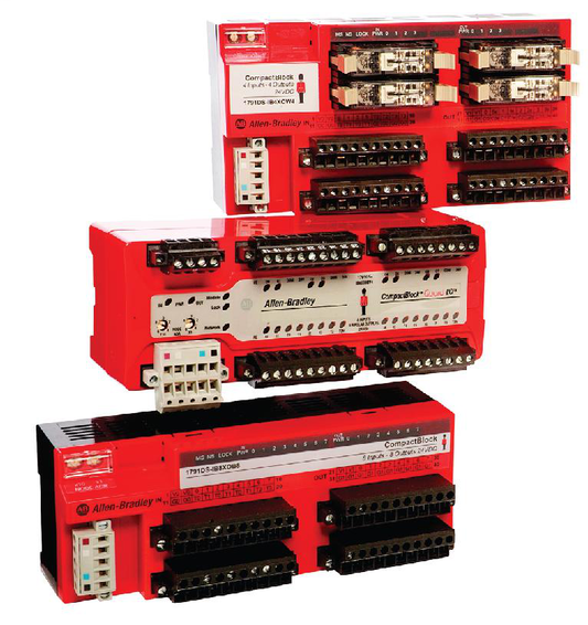 1791DS-IB4XOW4 - DeviceNet Safety CompactBlock Input Module, 4 Inputs, 4 Test Outputs, 4 Safety Relay Outputs