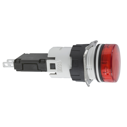 XB6AV4BB - Piloto luminoso completo, Harmony XB6, redondo rojo, plástico, 16 mm, LED integrado 12...24 V