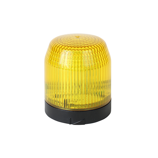 856T-BGB8 - Módulos de luz 856T de 70 mm, carcasa negra, luz fija/intermitente de 24 V, no apilable, salida amarilla, acabado de lente estándar