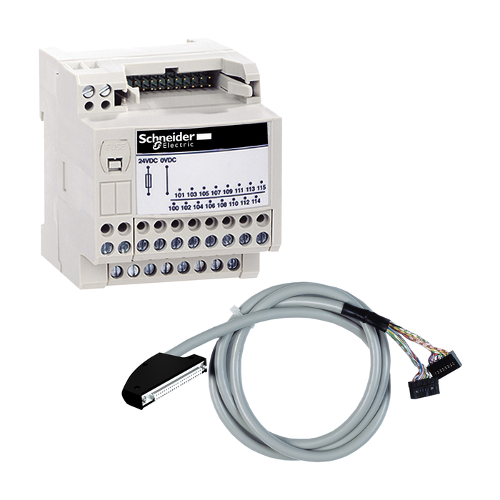 ABE7H20E100 - passive connection sub-base ABE7 - 16 inputs or outputs - Micro/Premium cable 1m