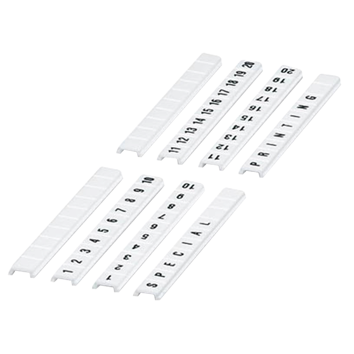 NSYTRABF640 - Marking strip, Linergy TR, clip in type, flat, 6mm, printed characters 31 to 40, printed horizontal, white, Set of 10