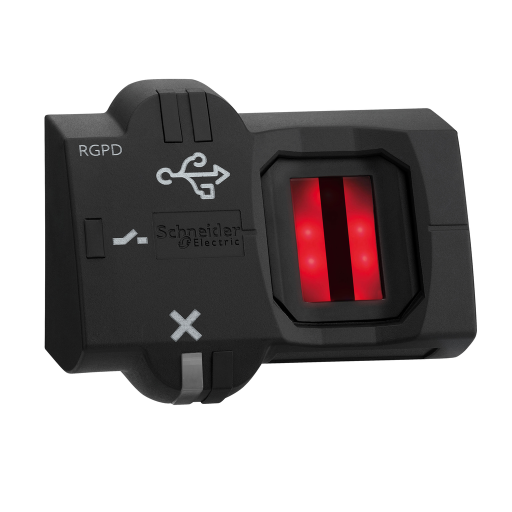 XB5S9B2M12 - Interruptor biométrico monoestable RGPD, Harmony XB5S, plástico, 22 mm, USB, conexión mediante conector M12, 24 V CA CC