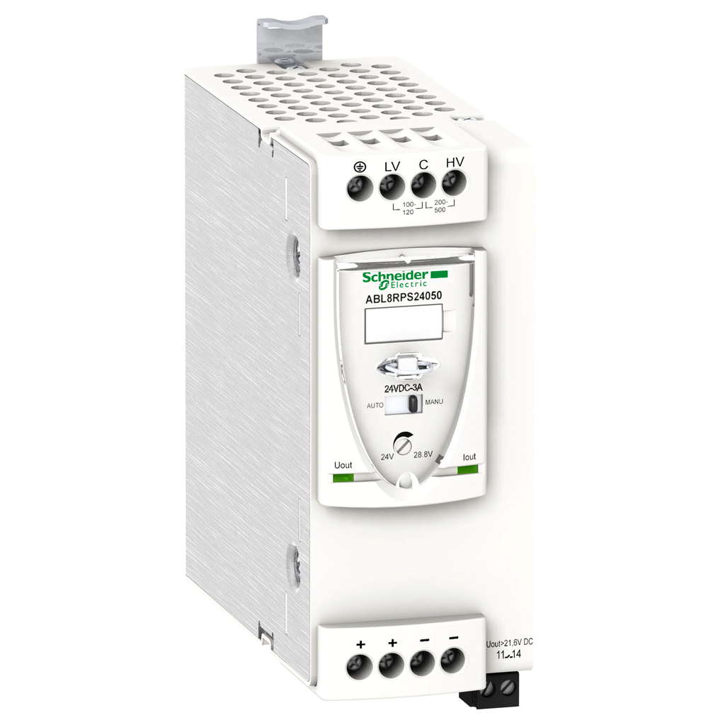 ABL8RPS24050 - Fuente de alimentación universal, Phaseo, monofásica o bifásica, de 100 a 500 V, 24 V, 5 A