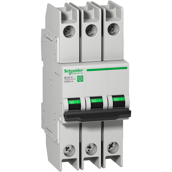 M9F52363 - Miniature circuit breaker (MCB), Multi9 C60BPR, 3P, 63A, C curve, 10kA (UL489), 10kA (IEC/EN 60947-2)