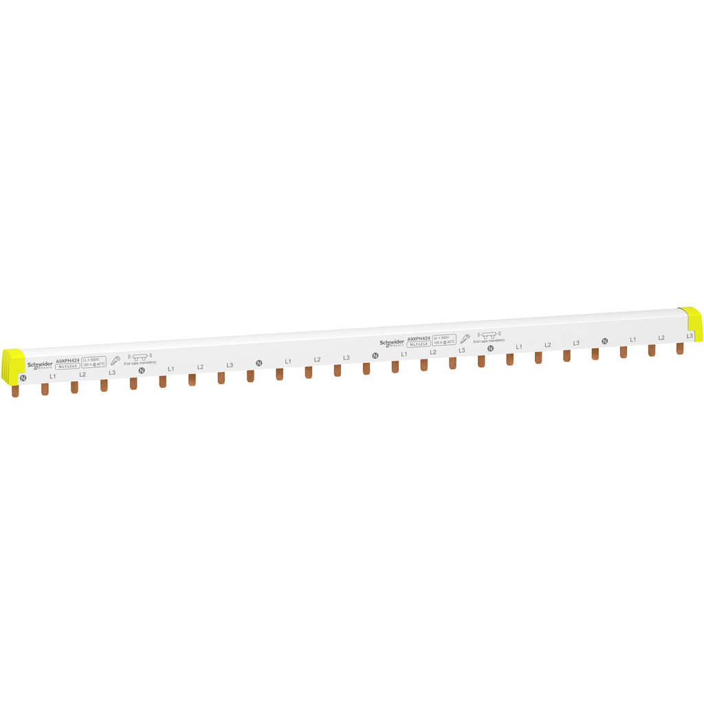 A9XPH424 - Acti9 - Barra colectora tipo peine - 3L+N - paso de 18 mm - 24 módulos - 100 A