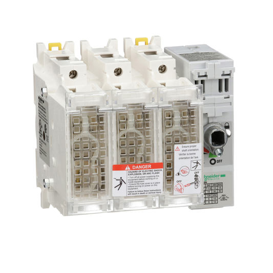 GS2GU3N - TeSys GS, interruptor de desconexión, fusible, 3 P, 600 V, UL 60 A, fusible tipo J