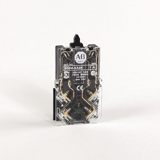 800M-XA2K - 800MR ACCESSORIES, 800M Contact Blocks, Standard, Large Screw with Pressure Plates, 2 N.O.
