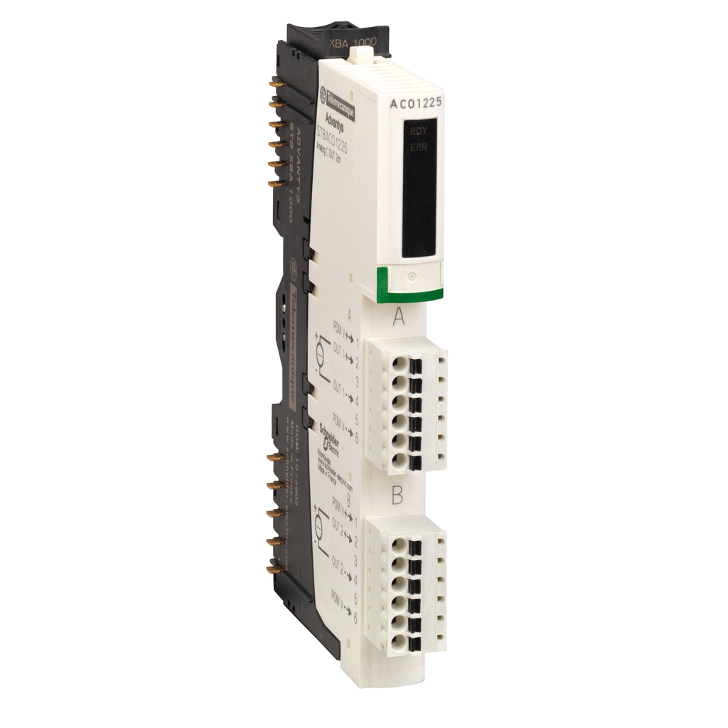 STBACO1225K - Kit básico de salida analógica, Modicon STB, 4 a 20 mA, 2 O, 10 bits