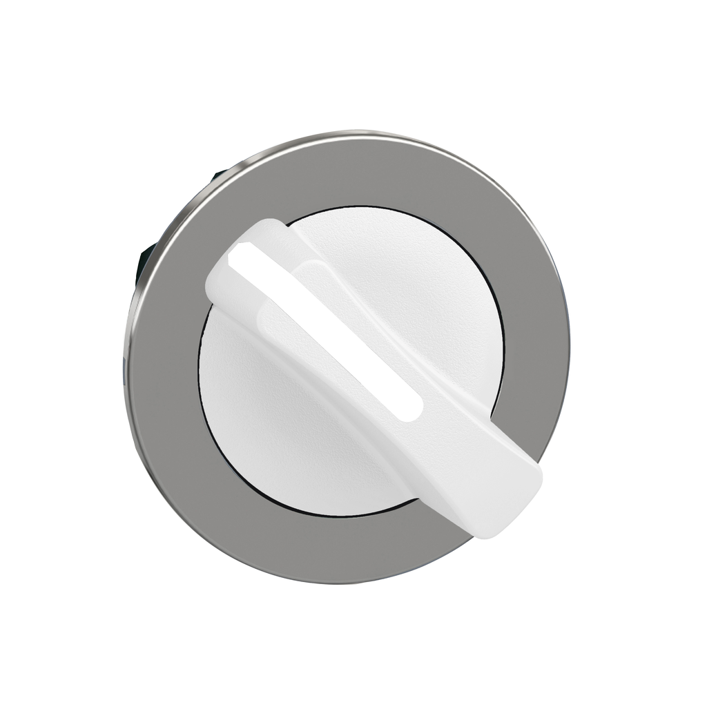 ZB4FD201 - Cabezal para selector Harmony XB4, blanco, 2 posiciones, montaje empotrado