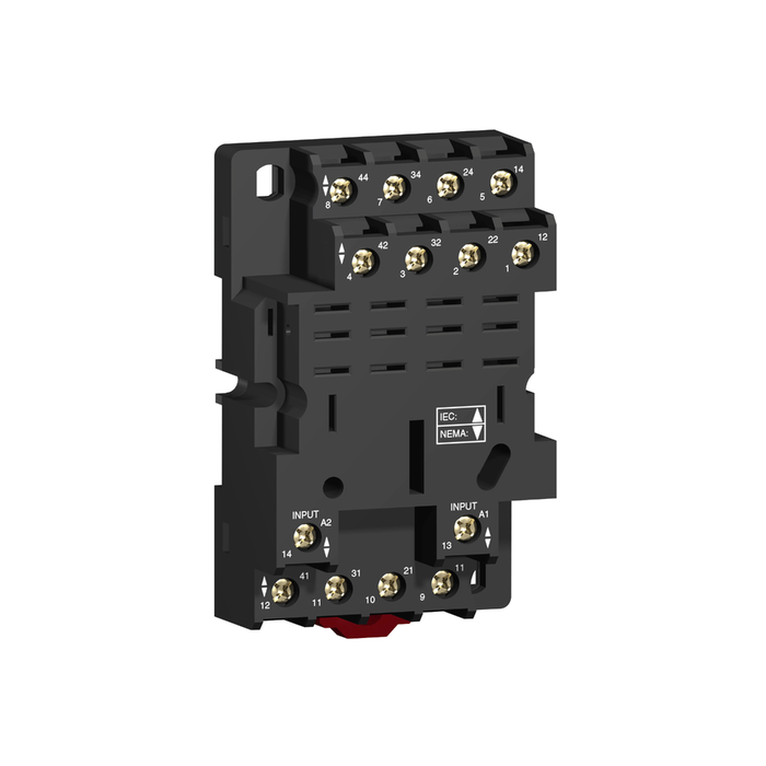 RPZF4 - Socket, Harmony, for RPM4 power relays, 16A screw clamp terminals, mixed contact