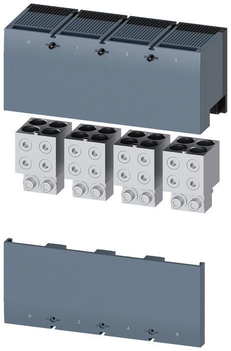 3VA9604-0JC44 - BRKR 3VA1/2 1250A 4P LG LUG W/TAP 4W