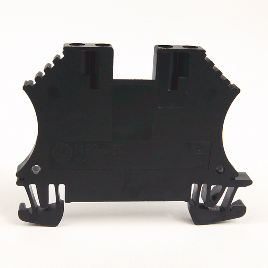 1492-J2Q-BL - 1492-J IEC Terminal Block, One-Circuit Feed-Through Block, 1.5 mm (# 22 AWG - # 16 AWG), 2 Connection points on each side, Black