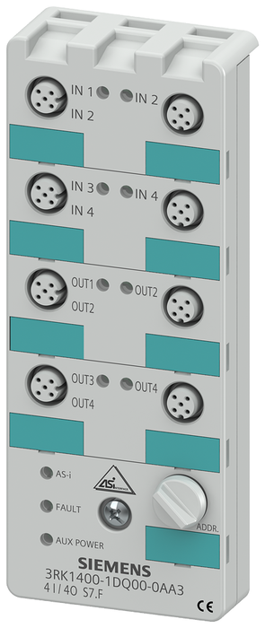 3RK1400-1DQ00-0AA3 - 4I/4O MODULE, 200MA PNP, ELECTRONIC DC24V2