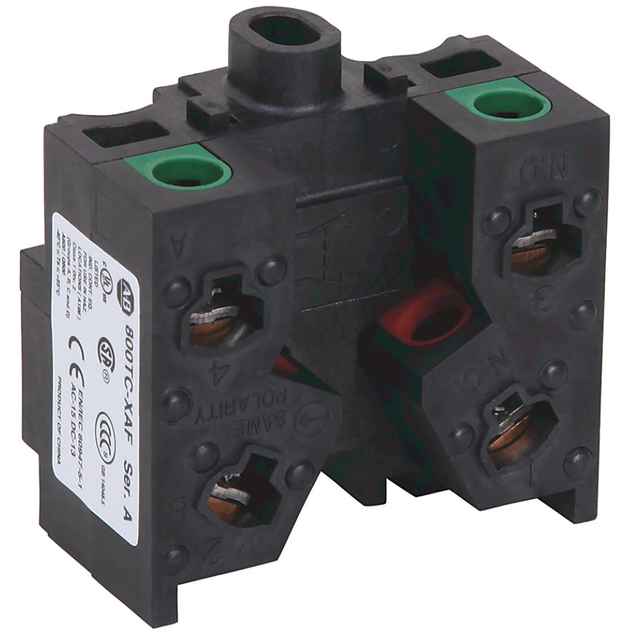 800TC-XAF - 800T and 800H Accessories, Contact Block,, 1 N.O. - 1 N.C.