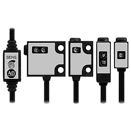 42KA-D2JNFC-A2 - PHOTOSWITCH Photoelectric Sensor, Ultra Miniature Flat Pack, 50mm (2in), Standard Diffuse, w/ sensitivity adjustment, DC - Light Operate, Sink (NPN)