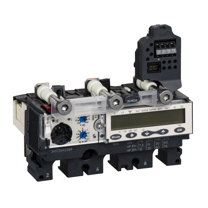 LV429184 - trip unit MicroLogic 6.2 E-M for ComPact NSX 100/160/250 circuit breakers, electronic, rating 25 A, 3 poles 3d