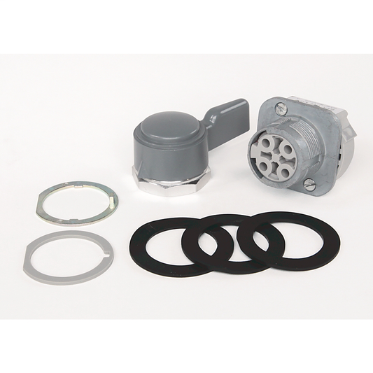 800T-JG141 - 800T 3 Position, Knob/Wing Lever,, Gray, Metal Wing Lever Spring Rtn fr/ Both, Cam and Contact Blocks, 3 Position