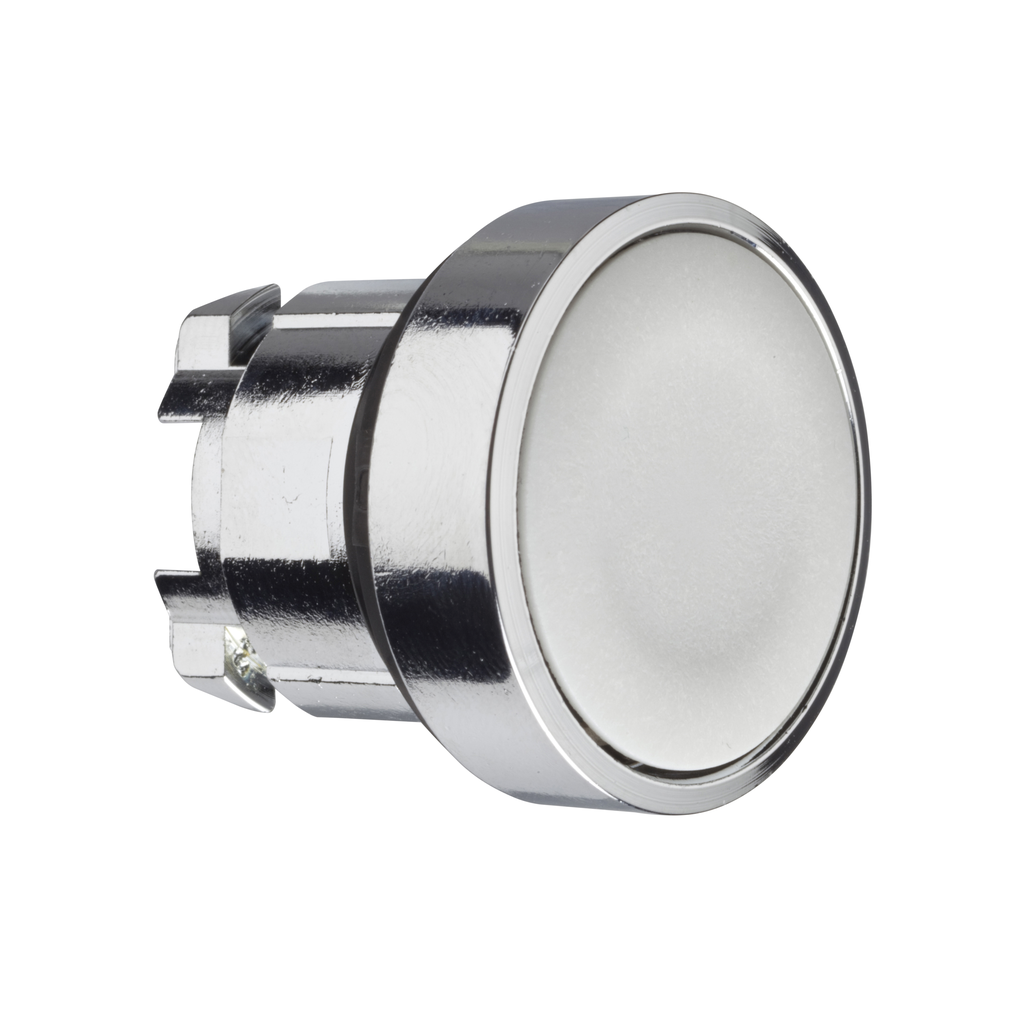 ZB4BA8 - Head for non illuminated push button, Harmony XB4, grey flush pushbutton Ø22 mm spring return unmarked