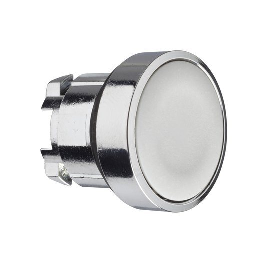 ZB4BA8 - Head for non illuminated push button, Harmony XB4, grey flush pushbutton Ø22 mm spring return unmarked