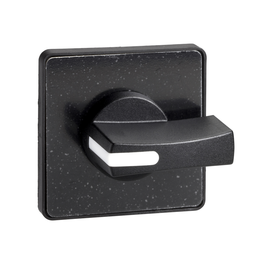 KAG3H - Interruptor de levas Cabezal de operación, Harmony K, para multifijación, plástico, negro mate, 45 x 45 mm, mango negro, en blanco para grabar