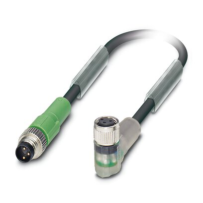 1553064 - SAC-3P-M 8MS/ 5,0-PUR/M8FR-2L - Cable sensor/actuador