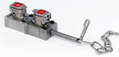 440T-MDCLE11MCNC - Access Interlock - Dual Key, Standard Key Code Labeling, Chain Actuator. Both keys trapped to release chain.