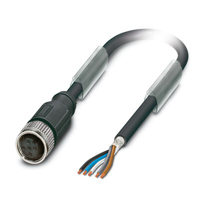 SAC-5P-10-PUR/M12FS SH VA BK - Cable sensor/actuador