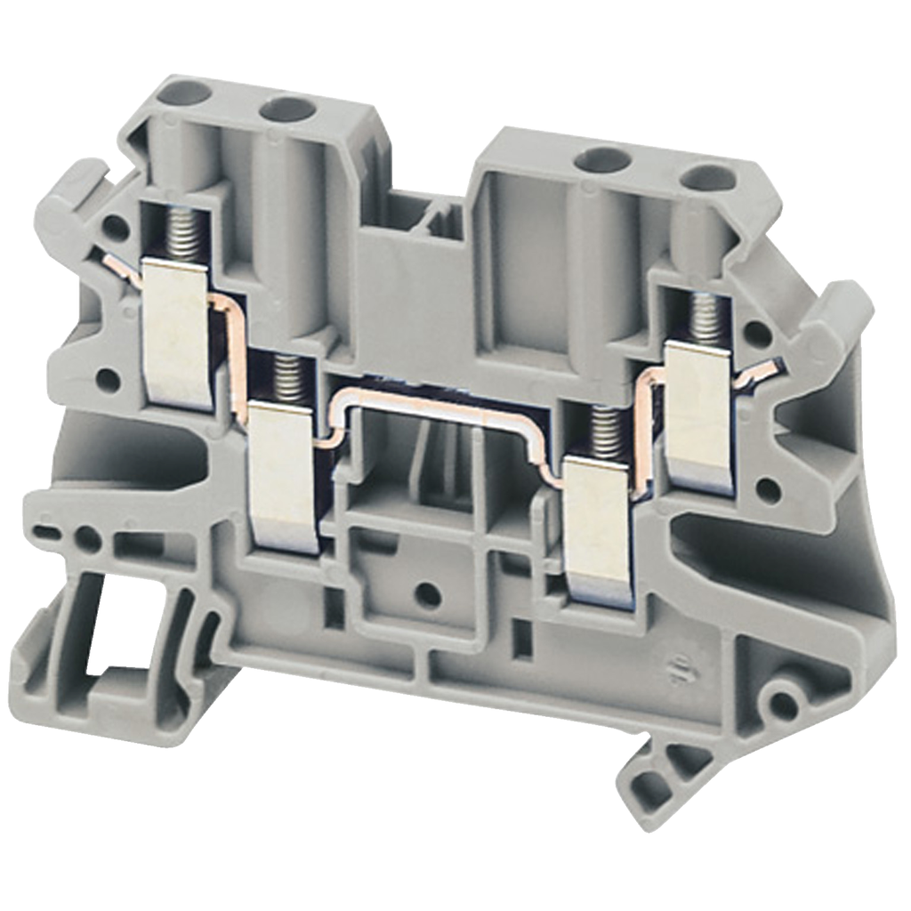 NSYTRV24 - TERMINAL DE TORNILLO, PASANTE, 4 PUNTOS, 2,5MM², GRIS