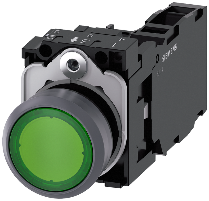 3SU11320AB401FA0 - ILLUMINATED PUSHBUTTON. GREEN