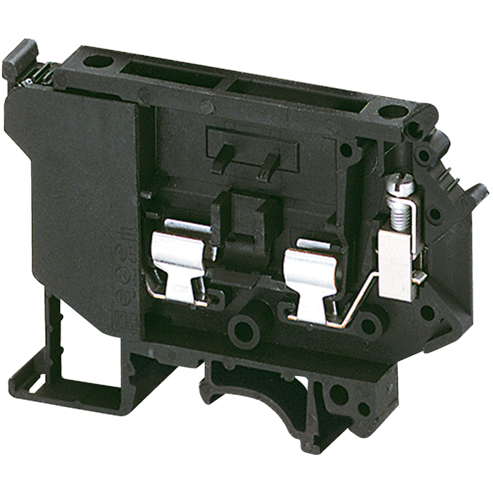 NSYTRV42SF5LA - Terminal Blocks, Linergy, fused block, 12A, 600V, screw, for 5X20/25/30mm fuses, with 110/250V LED, 2 points, black (Qty. 50)