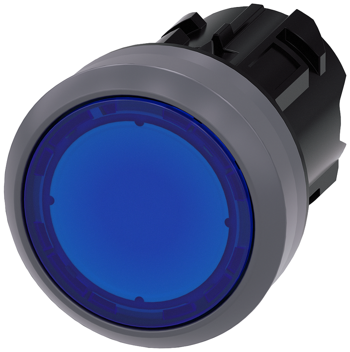 3SU10310AD500AA0 - ILLUM PUSHBUTTON, BLOCKED, BLU, FLUSH