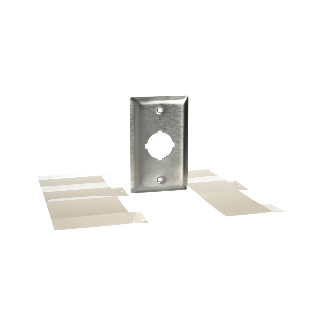 9001K25 - 30mm Push button, Type K, flush plate, 1 hole, NEMA 1