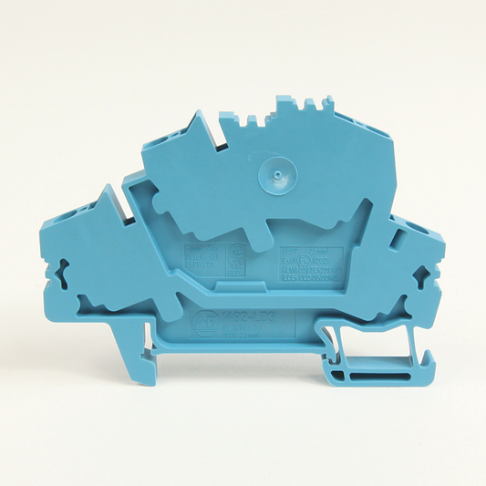 1492-LD3-B - Spring Clamp Terminal Block,Two-Circuit Feed-Through Block,2.5 mm (# 22 AWG - # 14 AWG),Standard Feedthrough,Blue