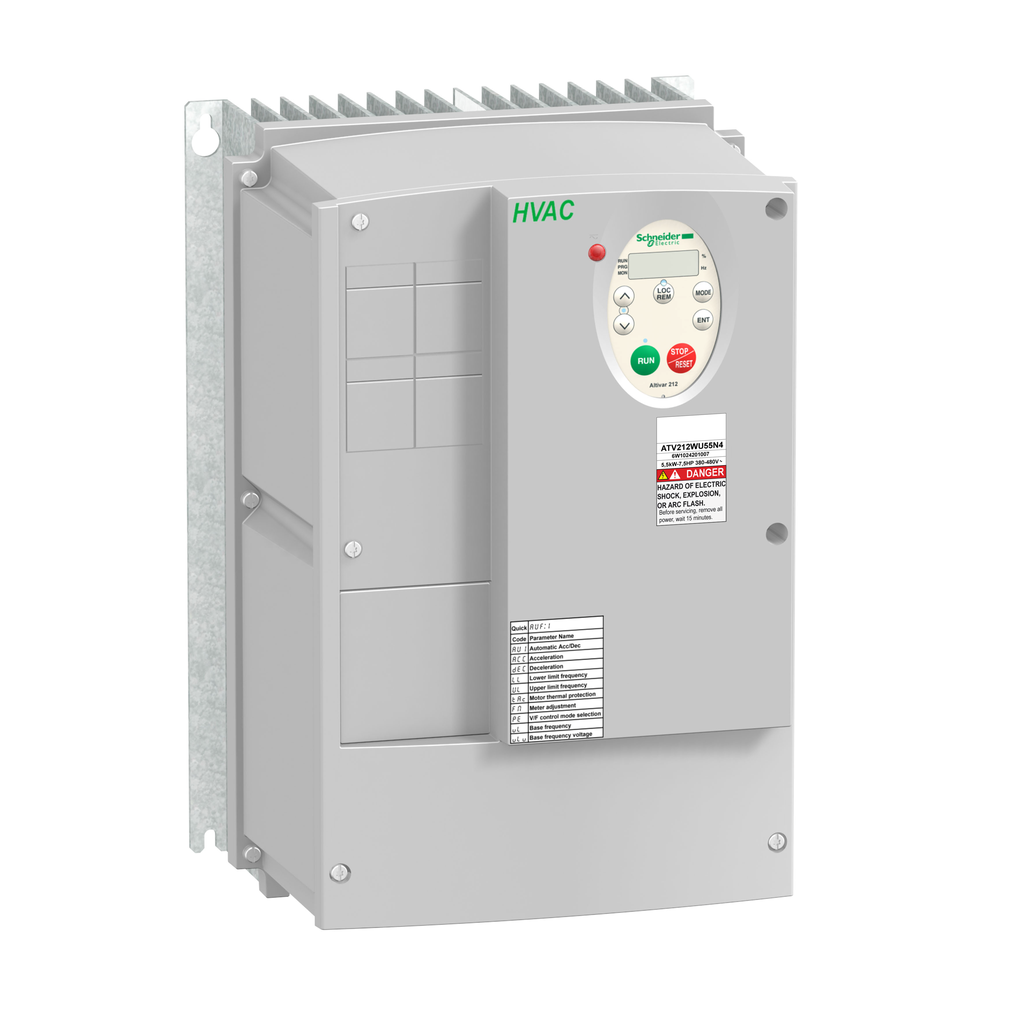 ATV212WU30N4 - variable speed drive, Altivar 212, 3kW, 480V, 3 phases, with EMC class C2, IP55