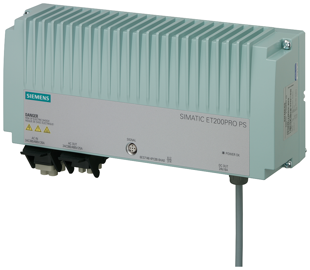 6ES71484PC000HA0 - FUENTE DE ALIMENTACIÓN, ET200PRO 24 V/8 A, IP67