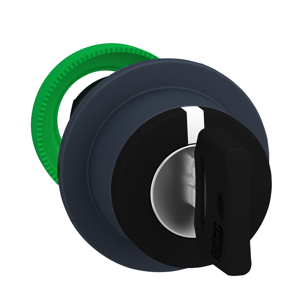 ZB5FG7D - Cabezal para selector de llave, Harmony XB5, montaje empotrado 8D1 3 posiciones retorno centro
