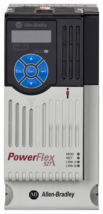 25C-A8P0N114 - PowerFlex 527 AC Drive, with Embedded Dual Port EtherNet/IP and Integrated Safety, 240 VAC, 1 Phase, 2 HP, 1.5 kW Normal Duty; 2 HP, 1.5 kW Heavy Duty, Frame B, IP20 NEMA / Open Type, Filter