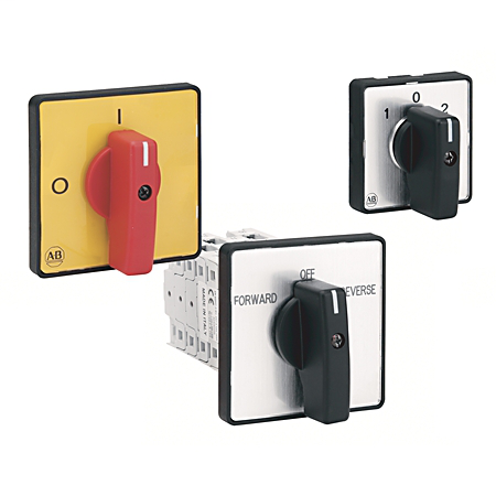 194L-A16-1753-6A - Interruptor de control y carga IEC, encendido/apagado 90°, 16 A, 3 polos, disponible como pedido personalizado, base/riel DIN