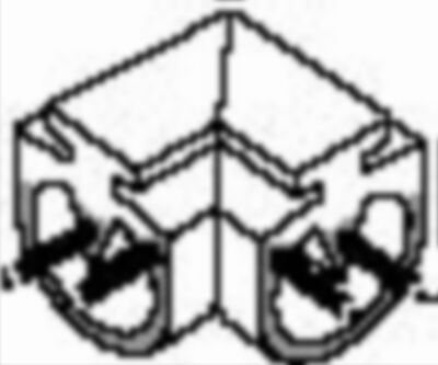 440F-A0071S - 90° Corner Connector, when using 440F-E0110S / 440F-E0110R