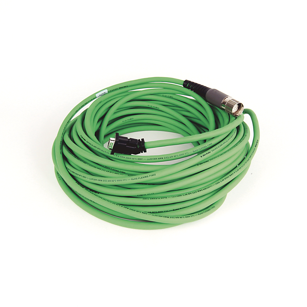 2090-CFBM7DD-CEAF25 - SpeedTEC Cable, Motor Feedback Only, SpeedTec DIN Connector, Drive-end, D-sub, SIN/COS High-Resolution/Resolver Encoder Type, Continuous-Flex, 25 Meters