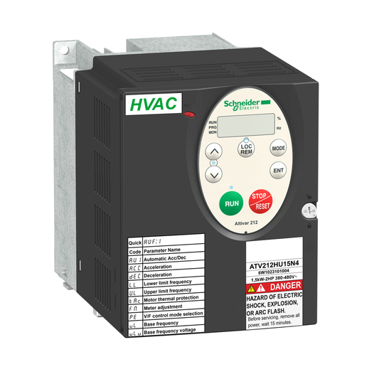 ATV212HU15N4 - variable speed drive, Altivar 212, 1.5kW, 2hp, 480V, 3 phases, with EMC, IP21