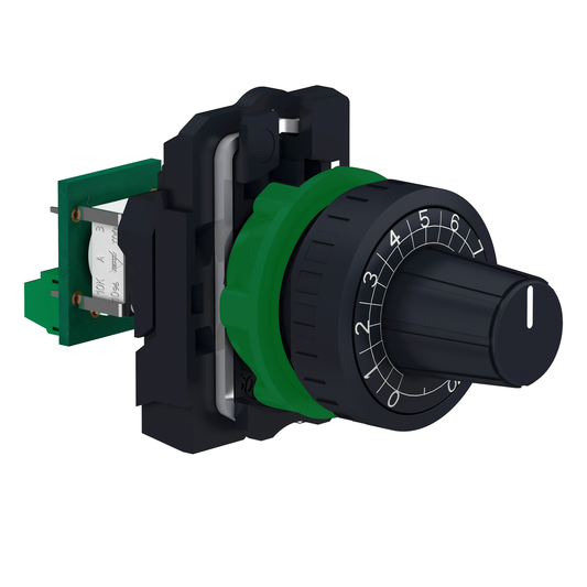 XB5AD912R100K - Complete potentiometer, Harmony XB5, plastic, 22mm, 100K