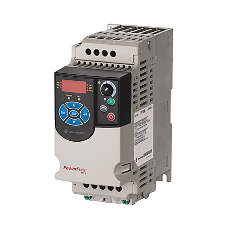 22F-D4P2N103 - PowerFlex4M AC Drive, 480VAC, 3PH, 4.2 Amps, 1.5 kW, 2 HP,Frame Size A, IP20 (Open), LED Display, Fixed Digital Keypad, No CE Compliant Filter, No Brake Drive