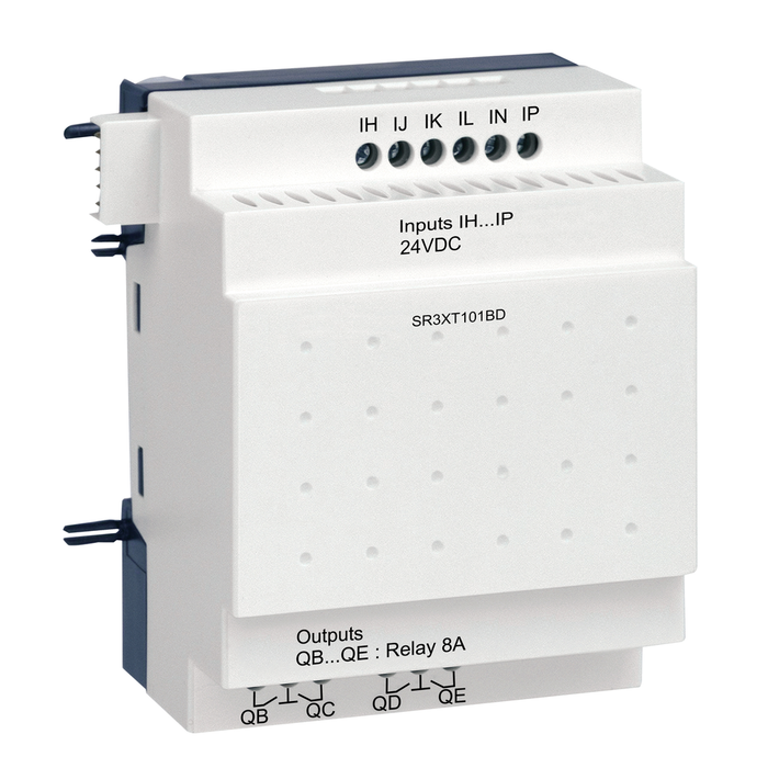 SR3XT101BD - discrete IO extension module, Zelio Logic SR2 SR3, 10 IO, 24V DC