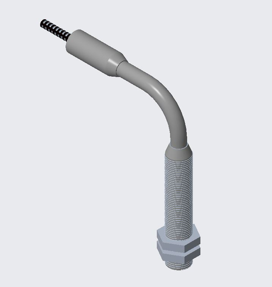 43GR-FIS25SL - Cable de fibra óptica, vidrio, difuso (cable bifurcado), haz estándar de 3,2 mm (0,125 pulg.), acero inoxidable, 3,2 mm (0,125 pulg.) de diámetro, disposición aleatoria, 0,91 m (36 pulg.)